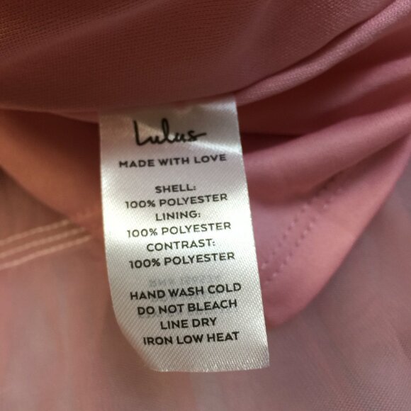 Lulus Utterly Adored Mini Dress Sz S Womans Pink Tulle Textured Puff Sleeve Bow - Picture 8 of 14